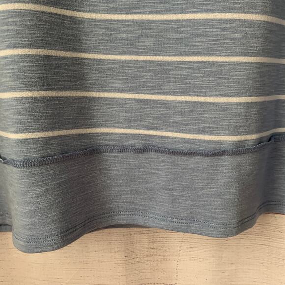 First Love by Lovelyn Blue and White Striped Shirt Short Sleeve Size Medium - Picture 12 of 15